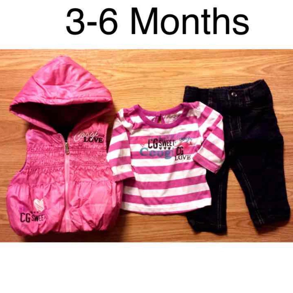 Girl's Sz 3-6 M 3 Pc Coogi Jacket, Top +
